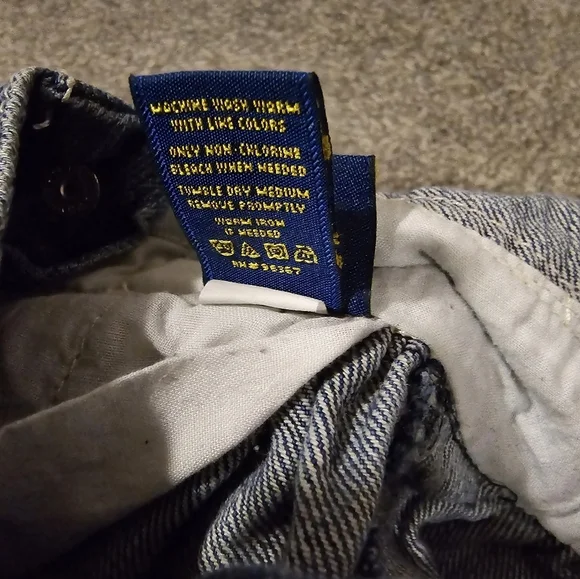 OshKosh B'Gosh Vintage Denim Vestbak Short Overalls Kids Size 12 months - Picture 4 of 10